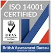 ISO 14001:2015 certification badge